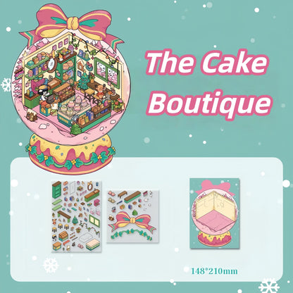 Winter Serene Crystal Poem- DIY 3D Miniature Scenes Sticker