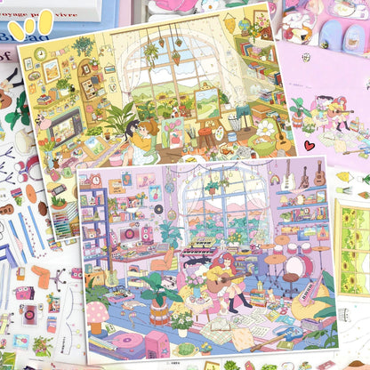 Girl's Studio-DIY 3D Miniature Scene Sticker