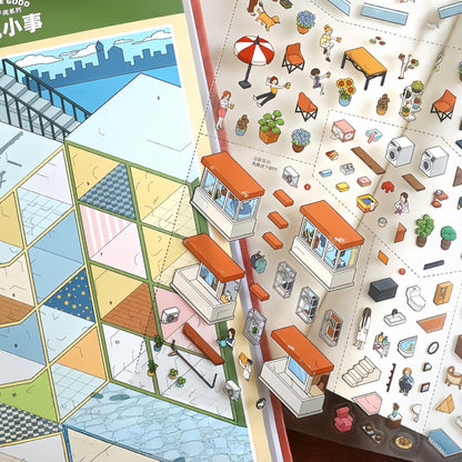 Urban Cubicles-Telado 9.0-DIY 3D Miniature Scenes Sticker Book
