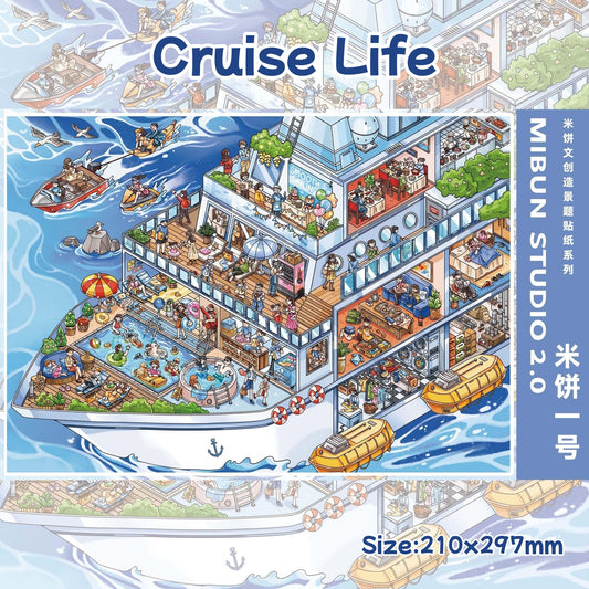 Happy Days Series-DIY 3D Miniature Scene Sticker