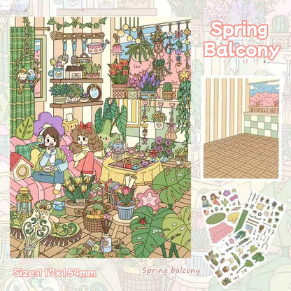 Life in Four Seasons-DIY 3D Scene Sticker-Miniature Scenes