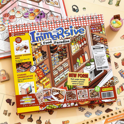 Simno Immersive Shopping-10 Miniature Scenes in 1 --DIY 3D Sticker Scene Book