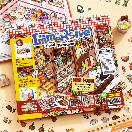 Simno Immersive Shopping-10 Miniature Scenes in 1 --DIY 3D Sticker Scene Book