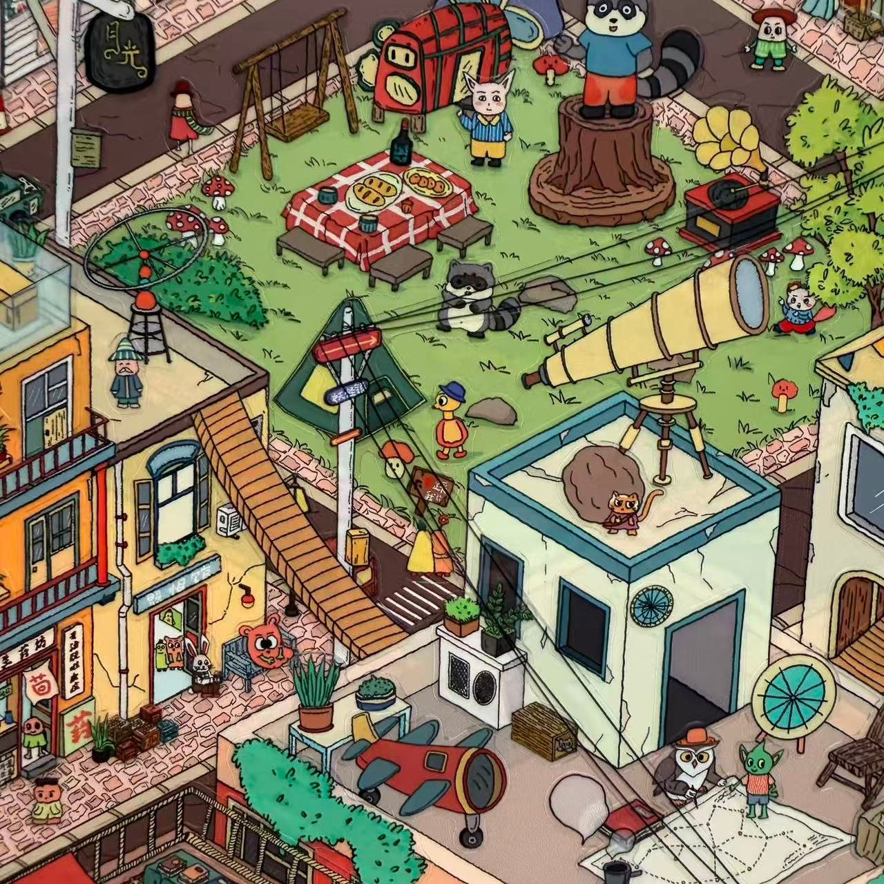 Twilight Hide-DIY 3D Miniature Scene Sticker