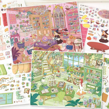 Fortune Witch|Garden Whispers-DIY 3D Miniature Scene Sticker
