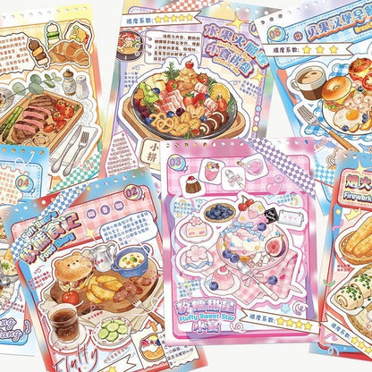 Culinary Director|Cook Delicious Food Sticker Book (10 scene)-DIY 3D Miniature Scene Sticker Book