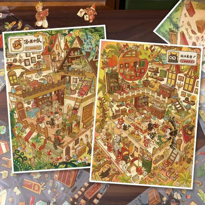 Golden Realms-DIY 3D Miniature Sticker Scene
