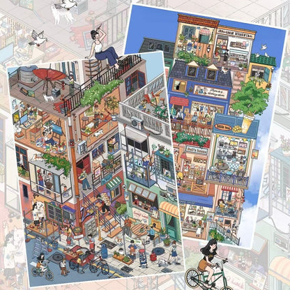 Stacked Building--DIY 3D Miniature Sticker Scene
