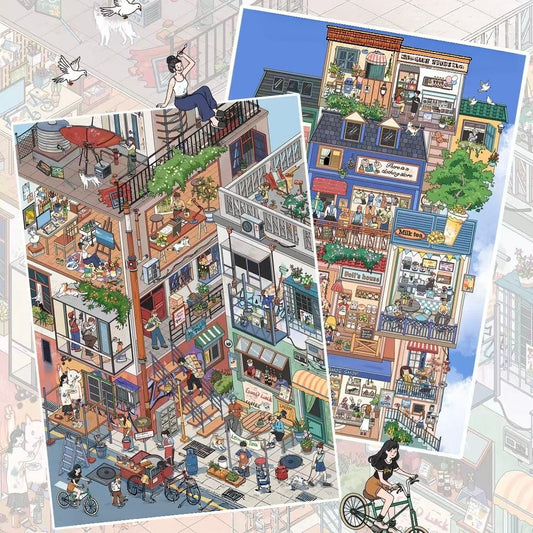 Stacked Building--DIY 3D Miniature Sticker Scene