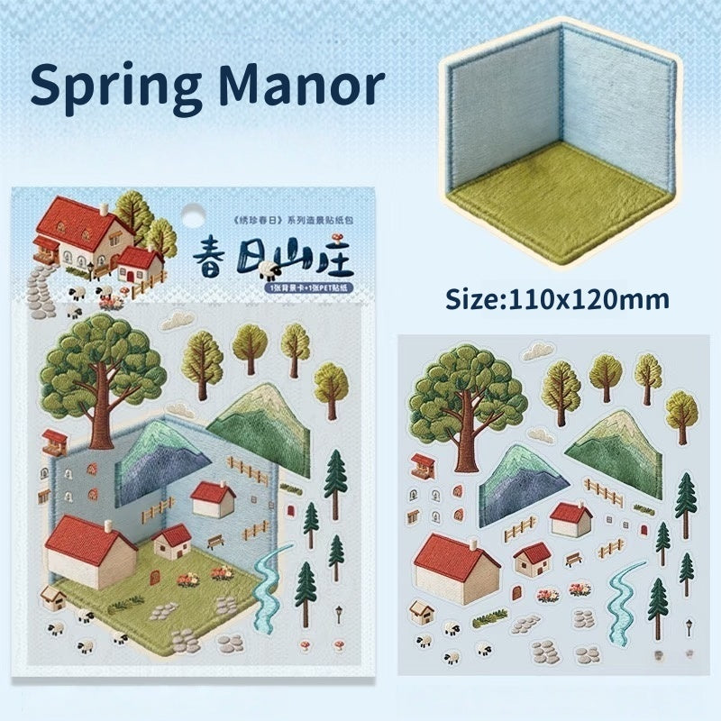 Gorgeous Spring time-DIY 3D Miniature Scene Sticker
