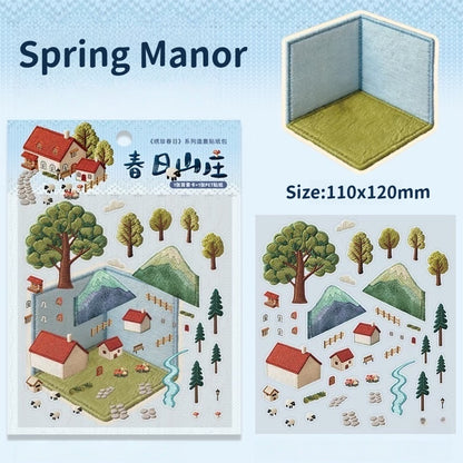 Gorgeous Spring time-DIY 3D Miniature Scene Sticker