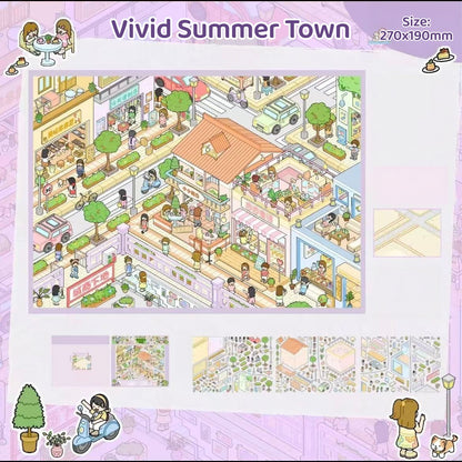 Old Alley Bazaar|Vivid Summer Town-DIY 3D Miniature Sticker Scene