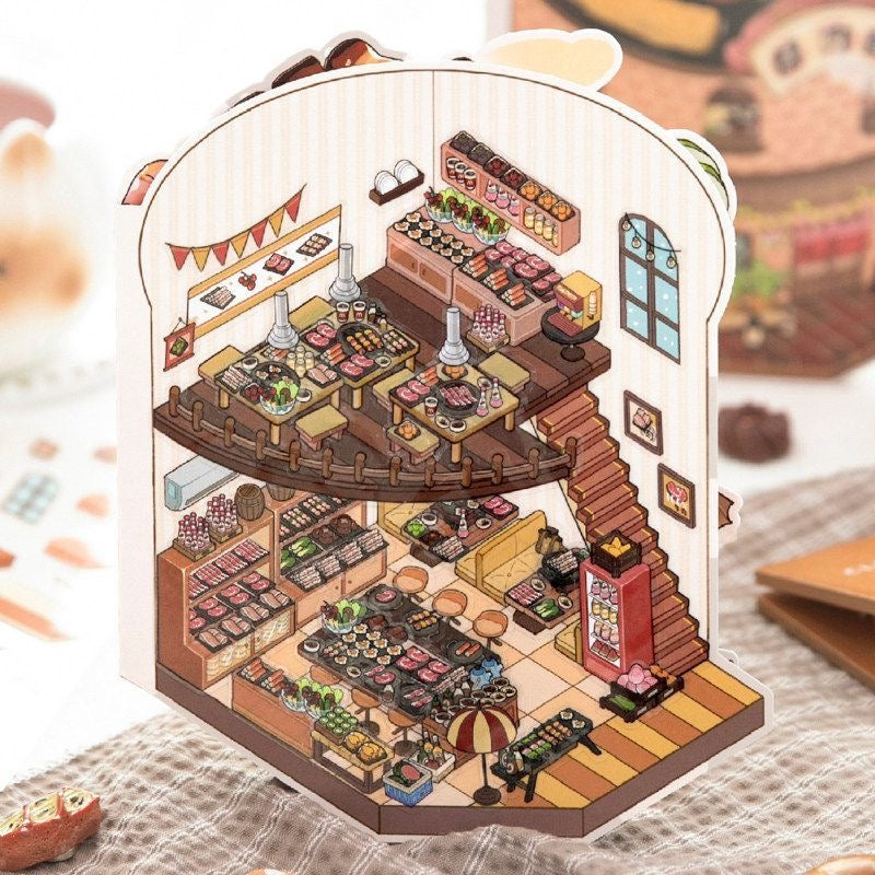 Mini Shop--DIY 3D Miniature Scene Sticker