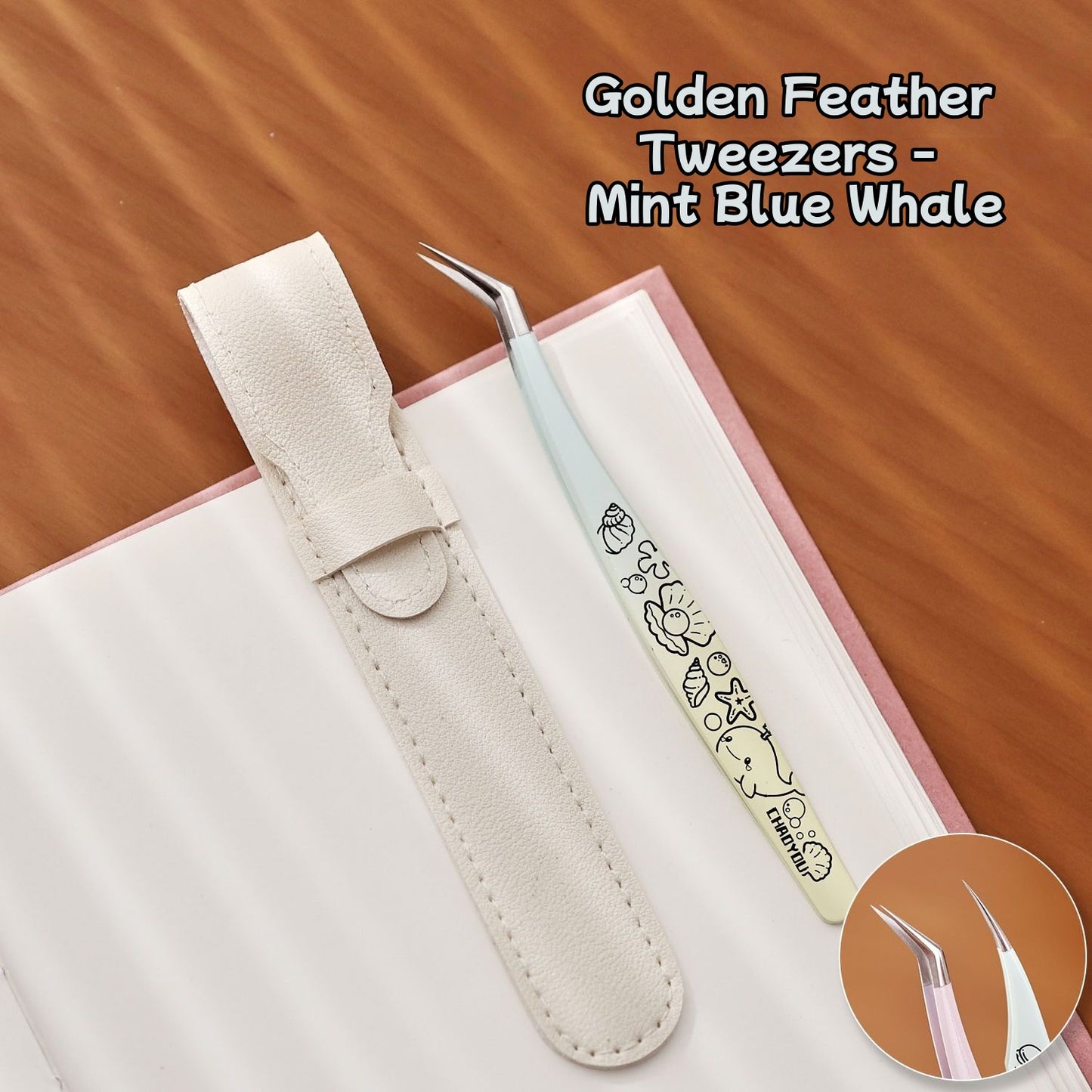 Cute Purple Mint Animal Professional Sticker Tweezers
