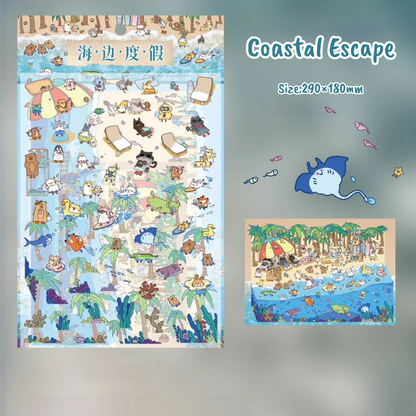 Summer Filter-DIY 3D Miniature Sticker Scene