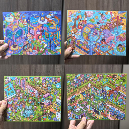 Milky Dreamland-DIY 3D Miniature Scene Sticker