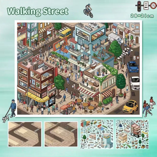 Street View-DIY 3D Miniature Scene Sticker