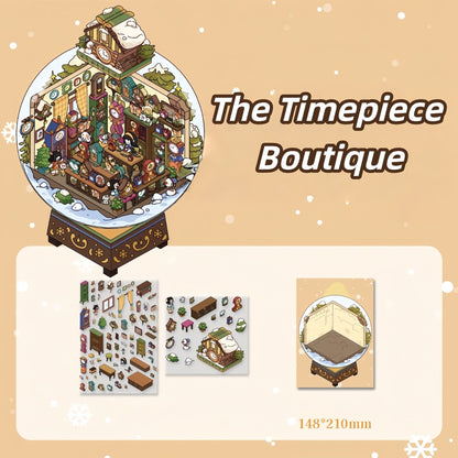 Winter Serene Crystal Poem- DIY 3D Miniature Scenes Sticker