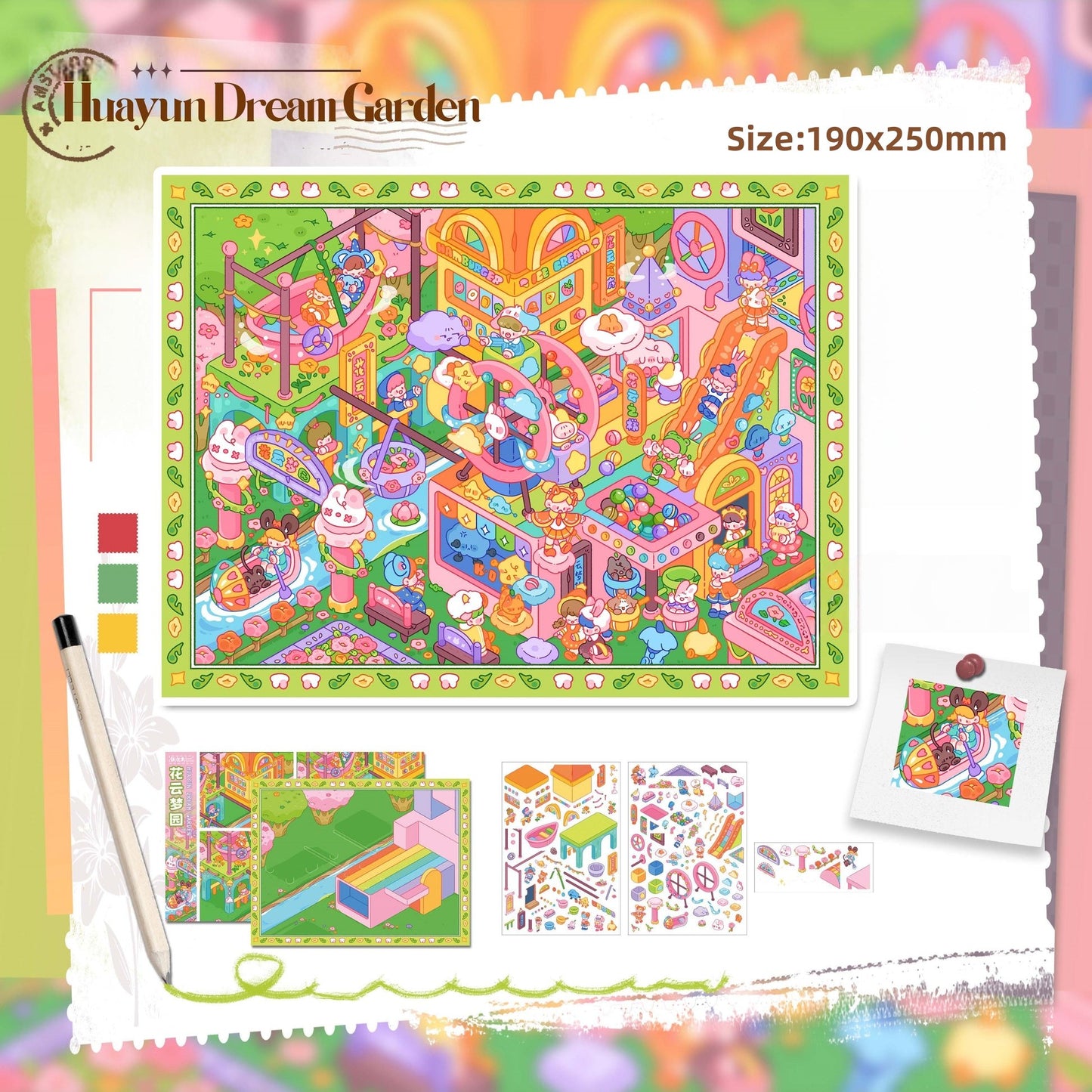 Milky Cream Series-3D Miniature Scenes Sticker