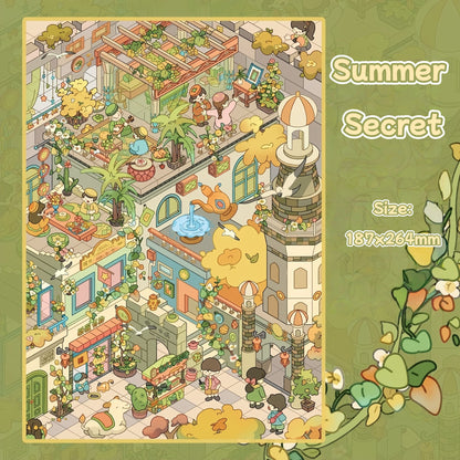 Letters of Seasons-DIY 3D Miniature Scene Sticker