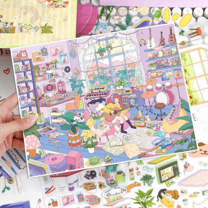 Girl's Studio-DIY 3D Miniature Scene Sticker