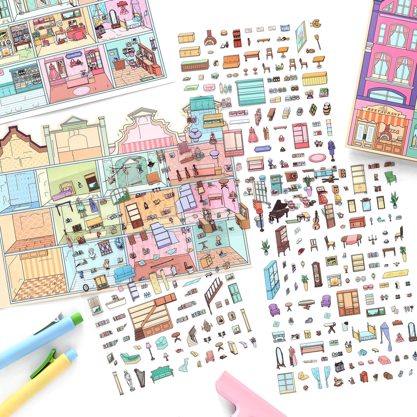 Art Academy|Candy Apartment-DIY 3D Miniature Scene Sticker