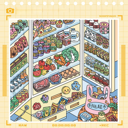 Shelf Display Sticker Book(10 in 1)-DIY 3D Miniature Scene Sticker
