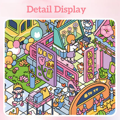 After School Milky Town--DIY 3D Miniature Scene Sticker