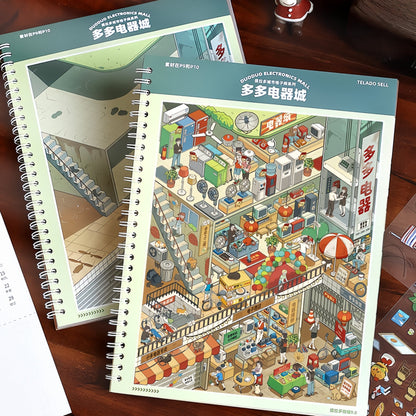 Urban Cubicles-Telado 9.0-DIY 3D Miniature Scenes Sticker Book