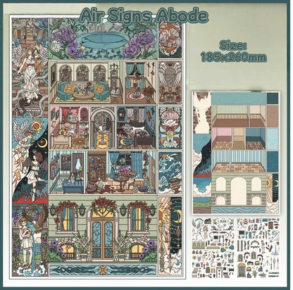 Zodiac Apartments-DIY 3D Miniature Scene Sticker
