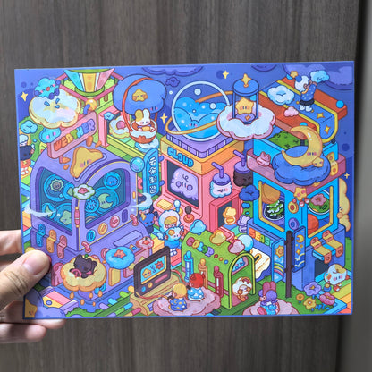 Milky Dreamland-DIY 3D Miniature Scene Sticker