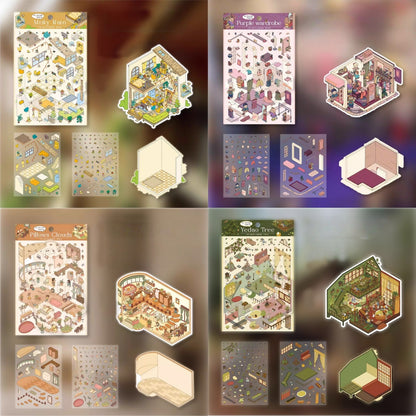 Mountain Isle-DIY 3D Miniature Scene Sticker