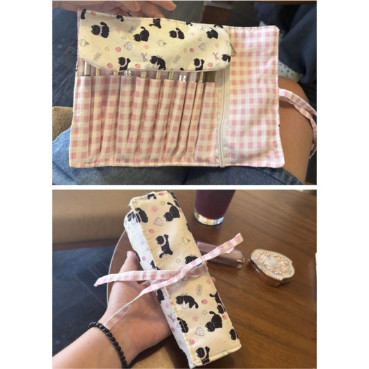 Black Cat-Tweezer Storage Bag(11-Hole)