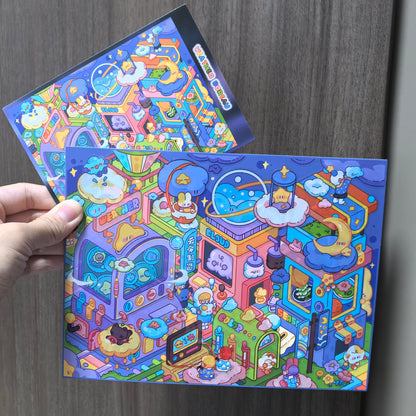 Milky Dreamland-DIY 3D Miniature Scene Sticker