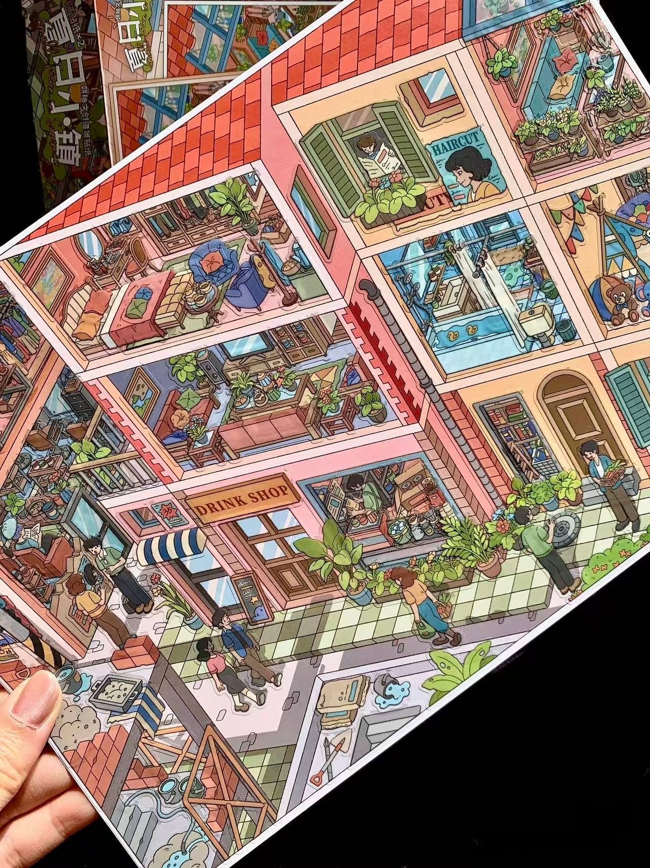 Spring Town| Summer Town-DIY 3D Miniature Scene Sticker