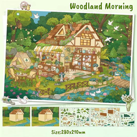 Hours of Serenity-DIY 3D Miniature Sticker Scene