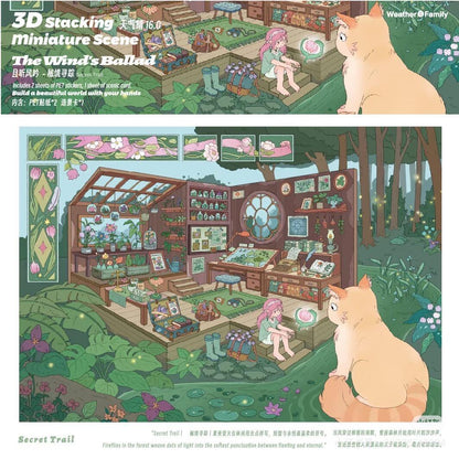 Whisper of the Wind-DIY 3D Miniature Sticker Scene