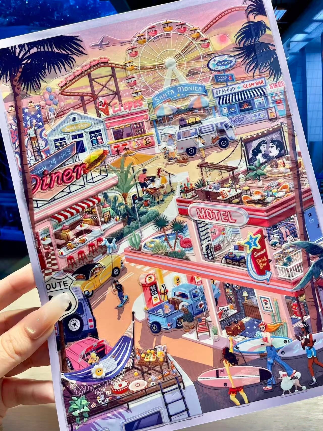 World Travel Series-DIY 3D Miniature Scene Sticker