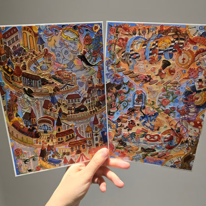 Plunge into the Looking Realm|To the Wish Realm--DIY 3D Miniature Sticker Scene