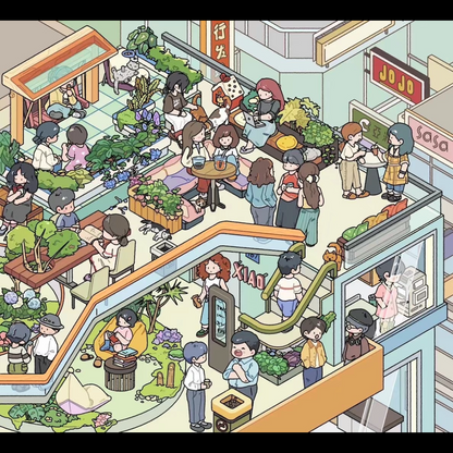 Hong Kong Café-DIY 3D Miniature Scene Sticker