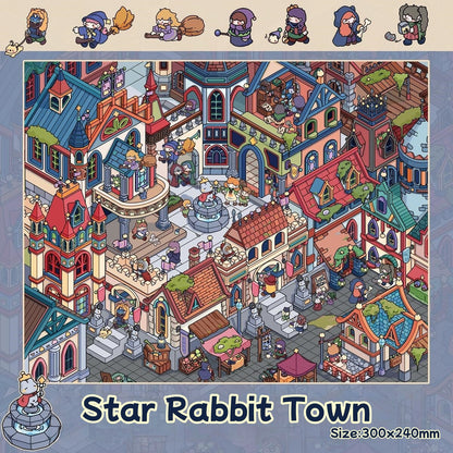 Star Rabbit Town--DIY 3D Miniature Scene Sticker