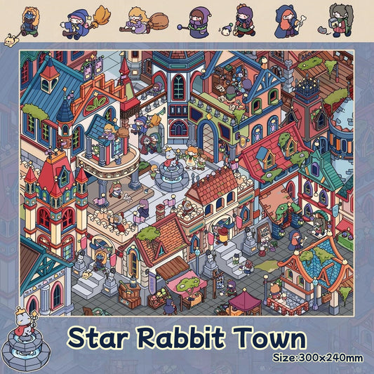 Star Rabbit Town--DIY 3D Miniature Scene Sticker