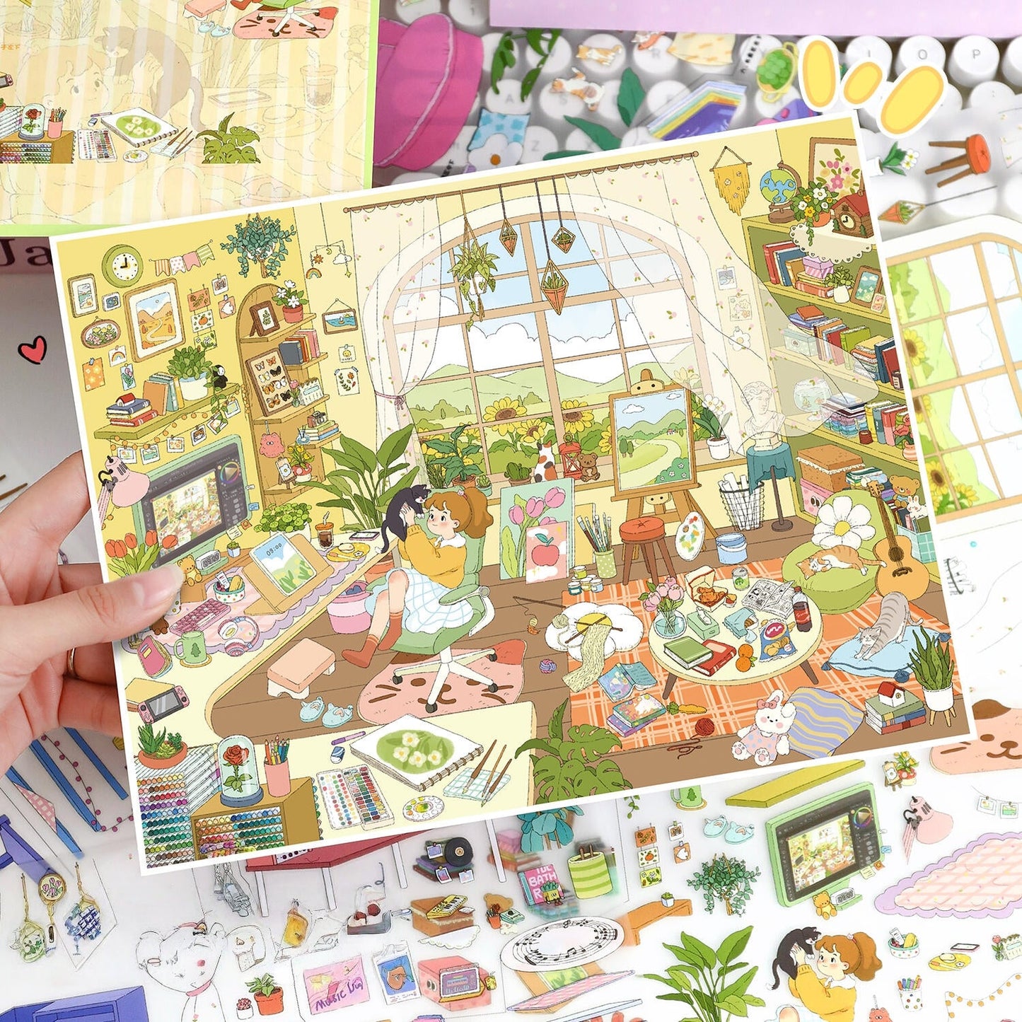 Girl's Studio-DIY 3D Miniature Scene Sticker