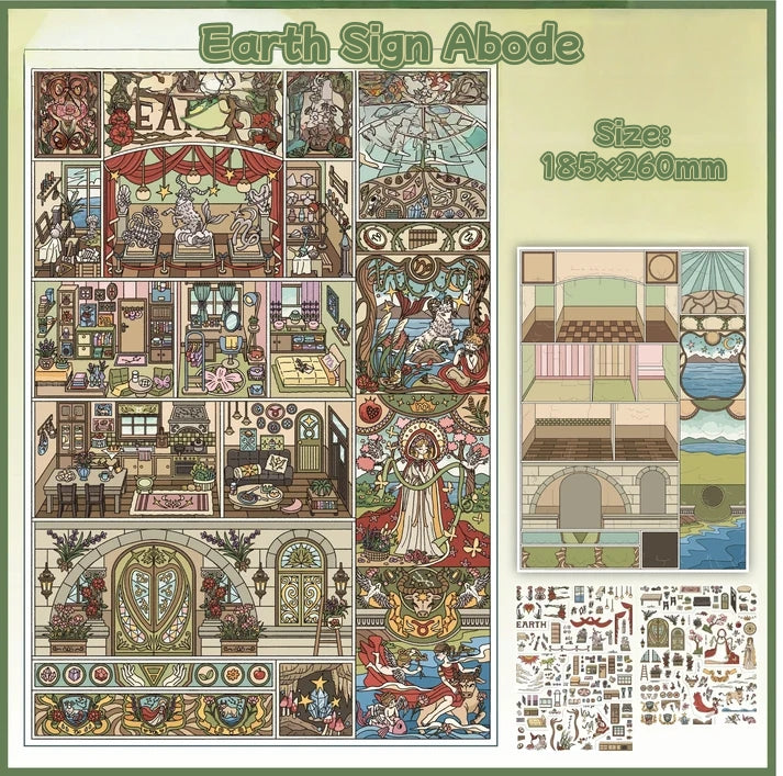 Zodiac Apartments-DIY 3D Miniature Scene Sticker