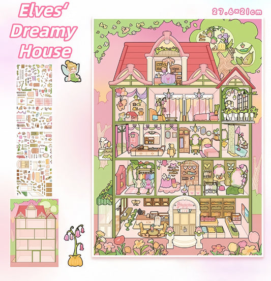 Gird Room-DIY 3D Miniature Scenes Sticker