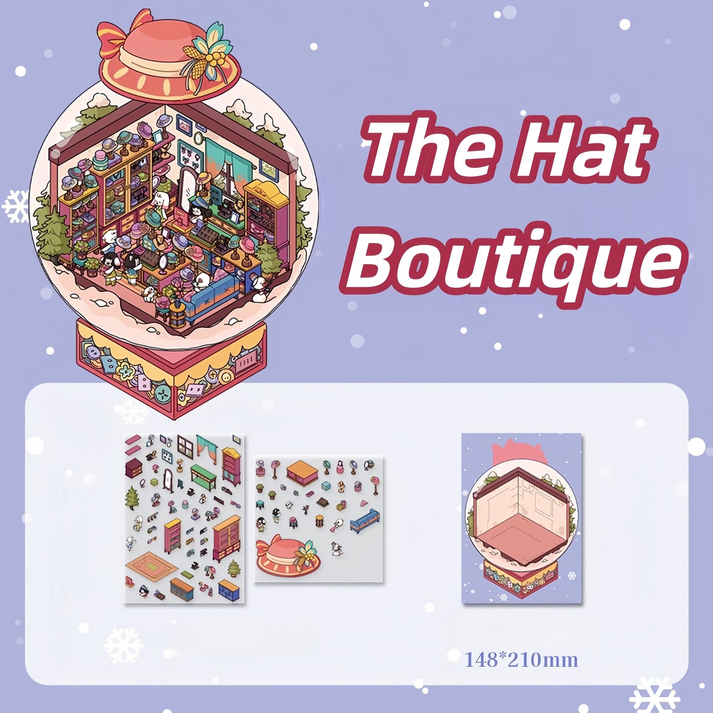 Winter Serene Crystal Poem- DIY 3D Miniature Scenes Sticker