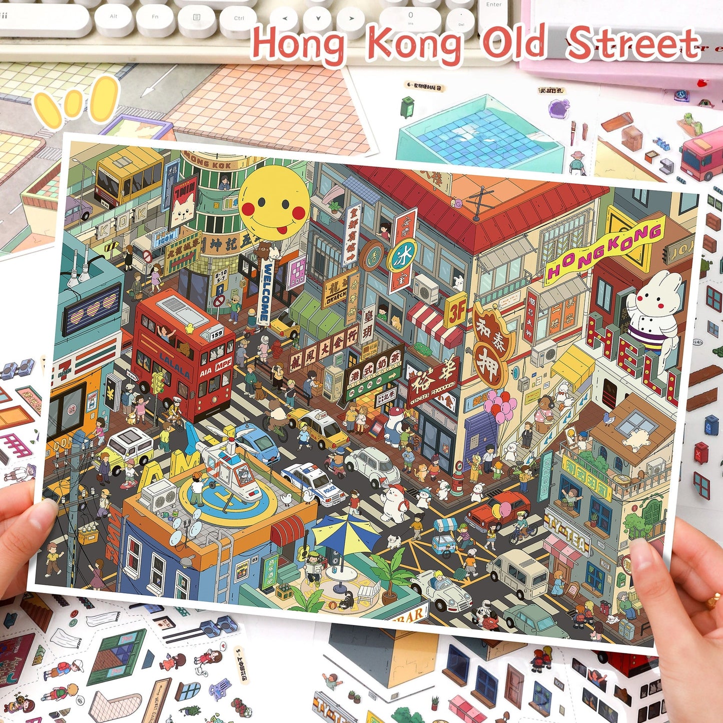 Street Scape-DIY 3D Miniature Scene Sticker