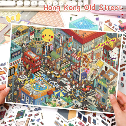 Street Scape-DIY 3D Miniature Scene Sticker