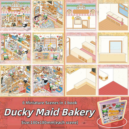 Duck Maid Bakery-DIY 3D Miniature Scene Stickers