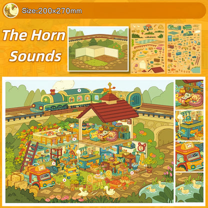 Wool Town-DIY 3D Miniature Scene Sticker